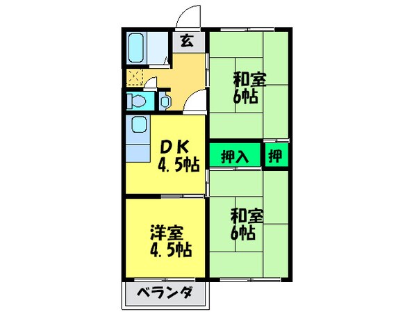 グリ－ンハイツの物件間取画像